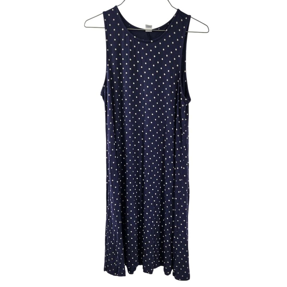 OLD NAVY Blue Polka Dot Sleeveless Dress Womens Size Medium M